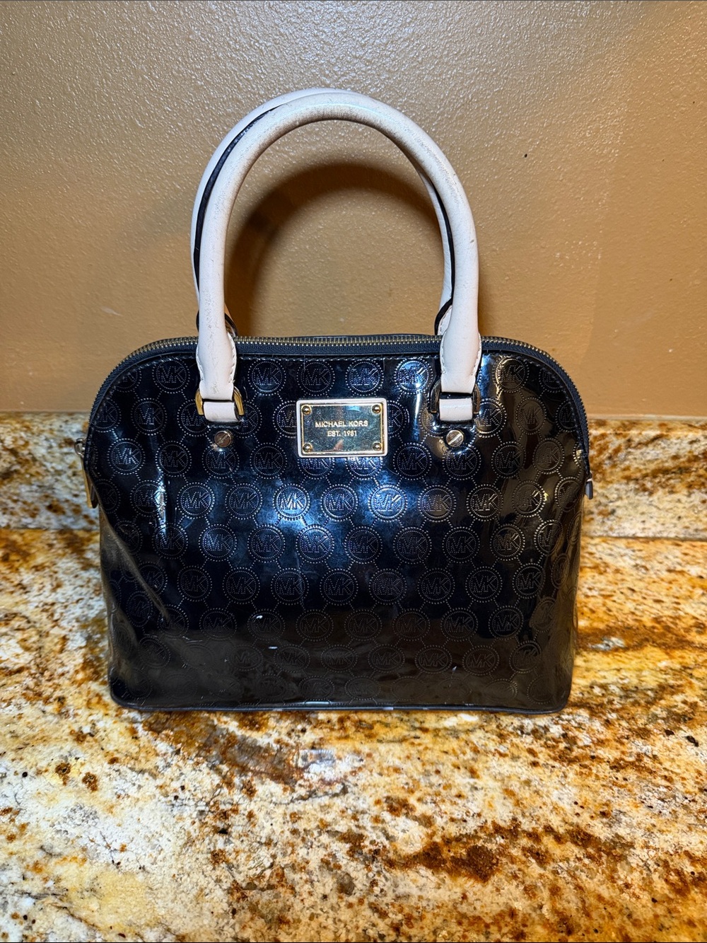 Michael Kors Black Patent Satchel